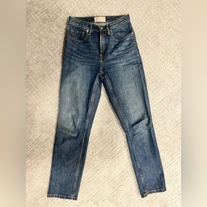 Everlane high rise straight jeans - dark wash